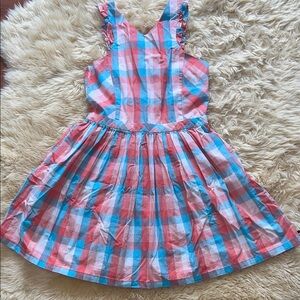 Tommy Hilfiger Pink and Blue Plaid Kids Dress
